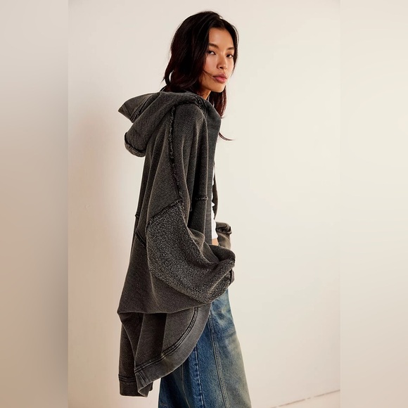 We The Free Forever Yours Cardi Faded Black Oversized Slouchy Cardigan Womens S - Picture 3 of 12